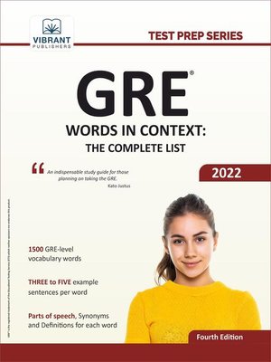 cover image of GRE Words In Context